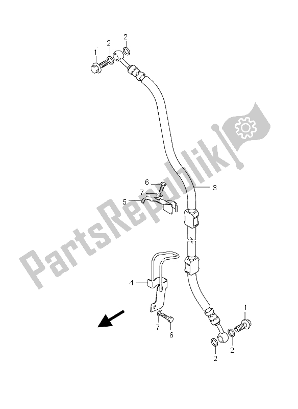Alle onderdelen voor de Voorremslang van de Suzuki UH 125 Burgman 2006