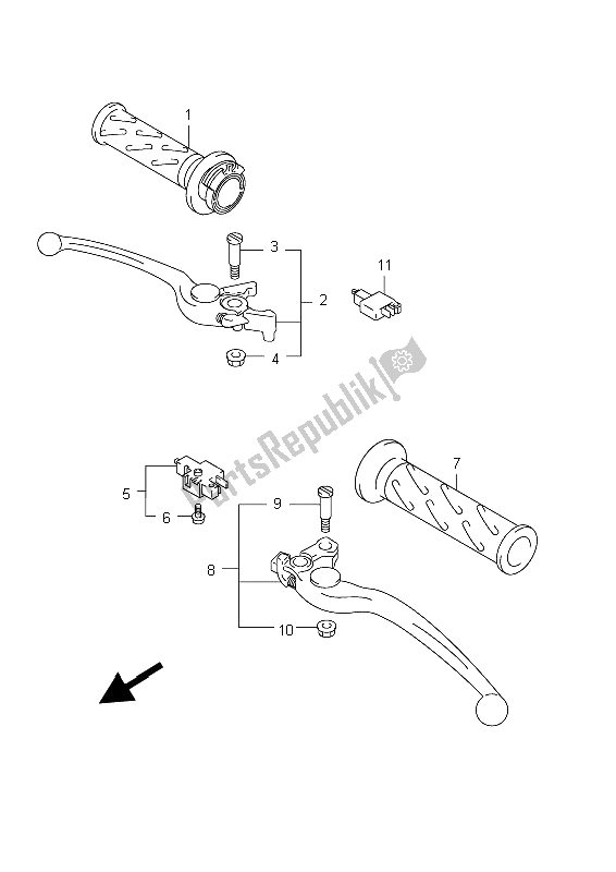 All parts for the Handle Lever (gsf1250s E21) of the Suzuki GSF 1250 SA Bandit 2012