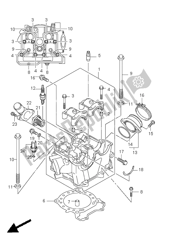 Todas las partes para Cabeza De Cilindro de Suzuki LT R 450Z Quadracer 2011