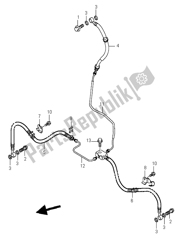 All parts for the Front Brake Hose of the Suzuki LT A 400 Eiger 4X2 2006