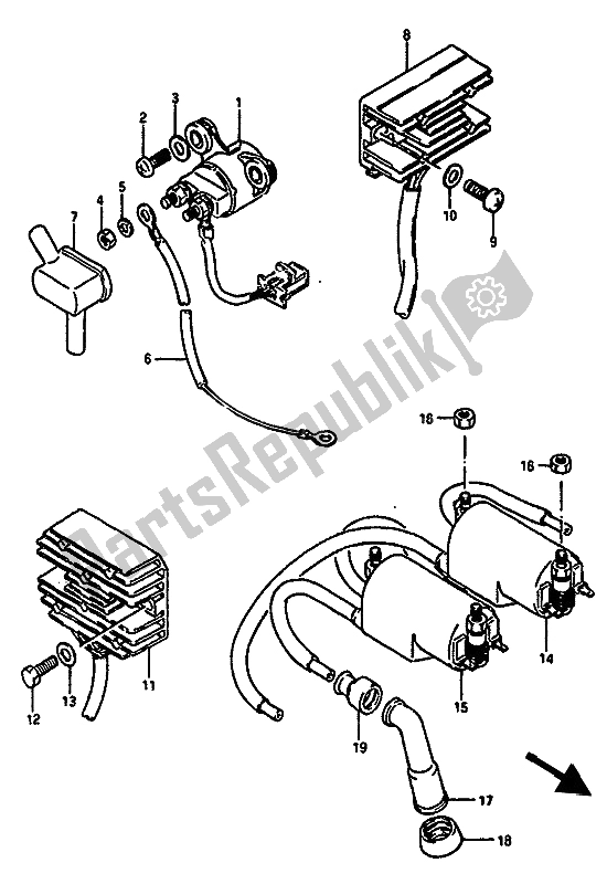 Tutte le parti per il Elettrico del Suzuki GSX 550 1985