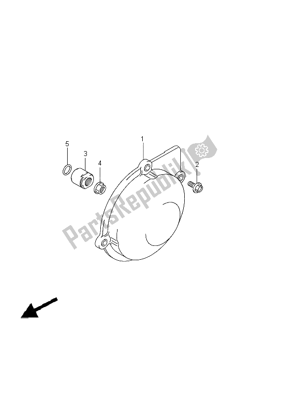 All parts for the Recoil Cover of the Suzuki LT A 400Z Kingquad ASI 4X4 2012