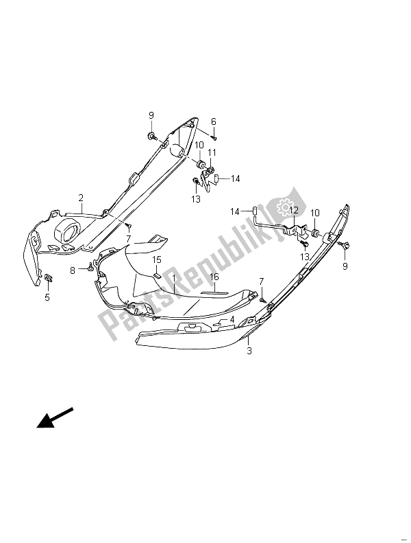 All parts for the Cowling Body Cover (gsf650sa) of the Suzuki GSF 650 Sasa Bandit 2011