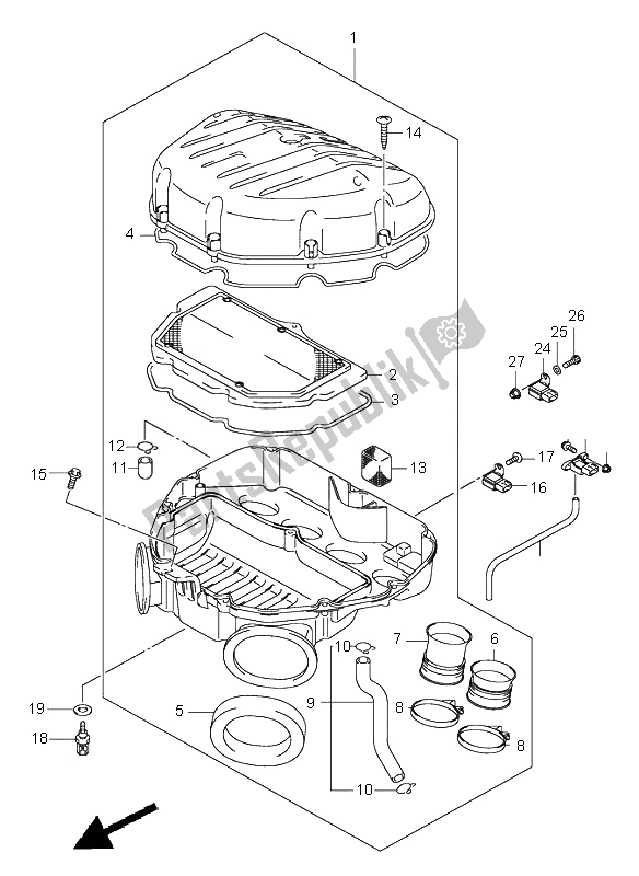 Tutte le parti per il Filtro Dell'aria del Suzuki GSX R 750 2003