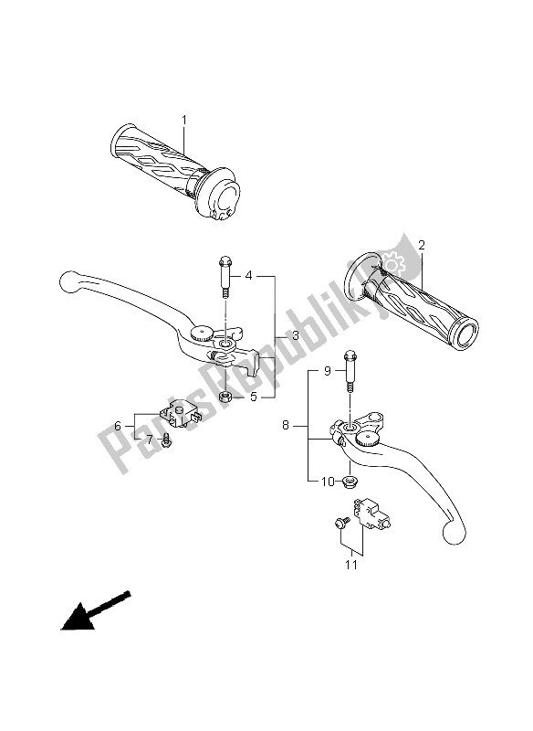 Todas las partes para Palanca De La Manija de Suzuki GSX 1300R Hayabusa 2008