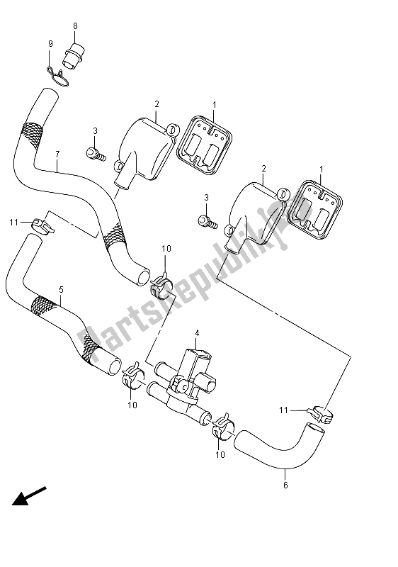 All parts for the 2nd Air of the Suzuki GSF 1250 SA Bandit 2015