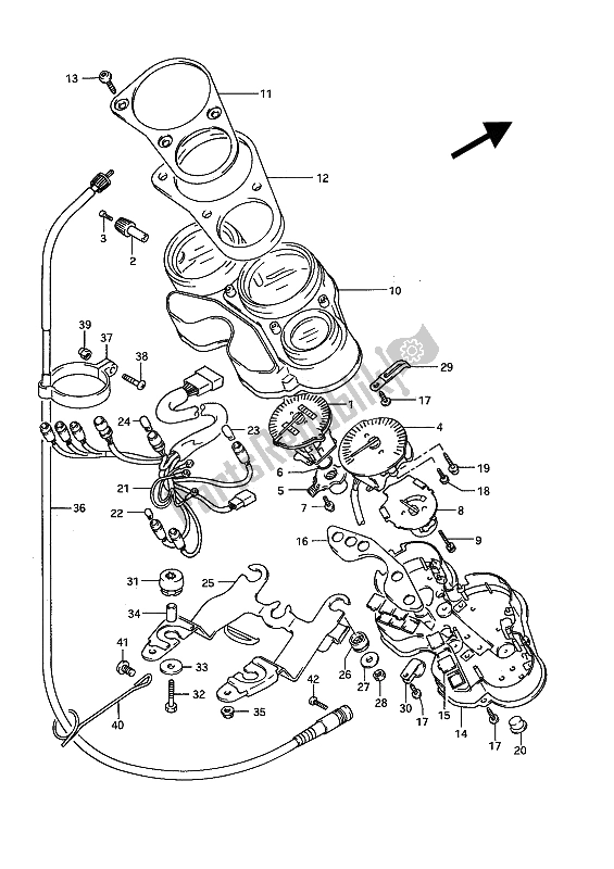 Toutes les pièces pour le Compteur De Vitesse du Suzuki GSX R 750W 1992