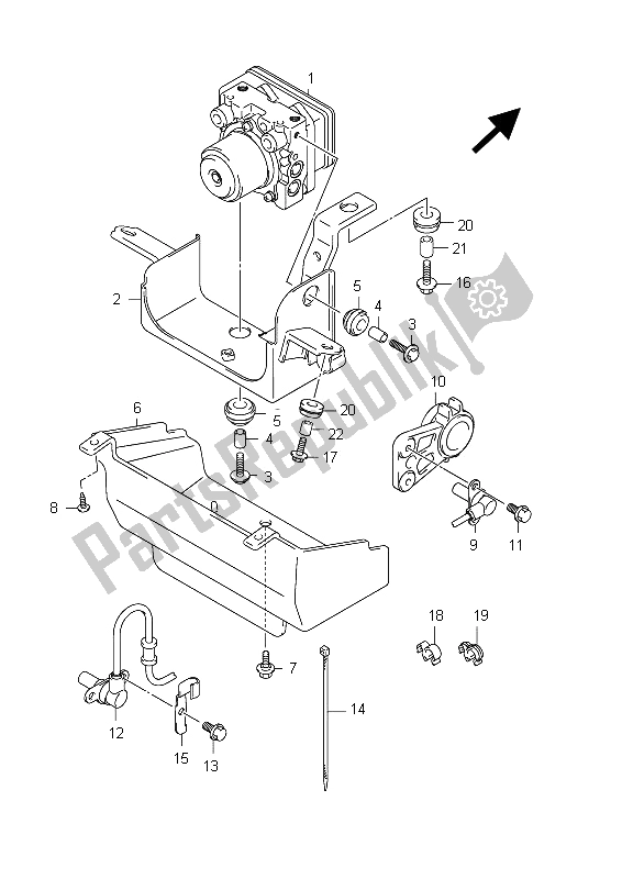 Tutte le parti per il Unità Idraulica (gsx650fua E21) del Suzuki GSX 650 FA 2012