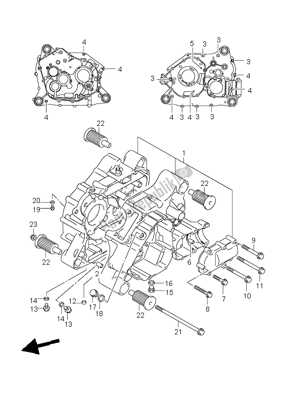 Todas as partes de Bloco Do Motor do Suzuki LT Z 250 Quadsport 2008