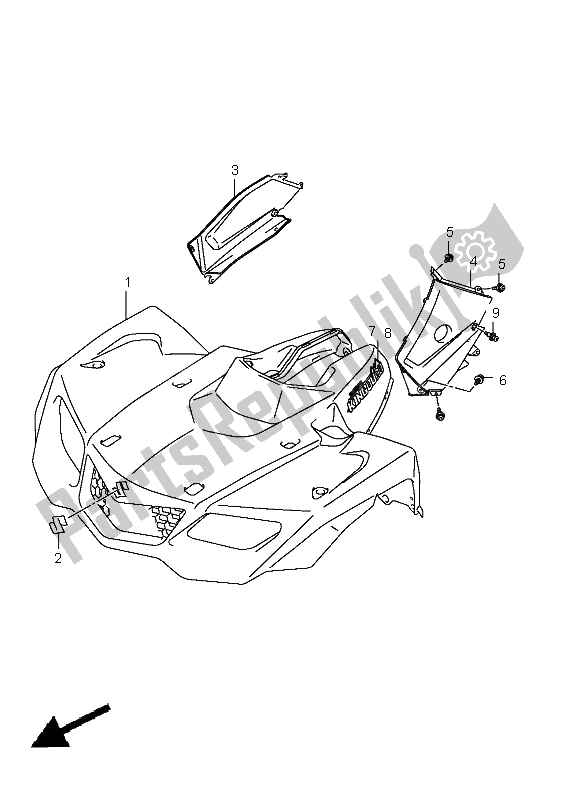 Todas las partes para Guardabarros Delantero (lt-a400fz P28) de Suzuki LT A 400 FZ Kingquad ASI 4X4 2011