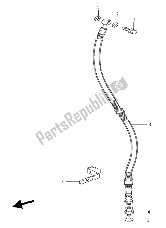 Alle onderdelen voor de Voorremslang van de Suzuki VS 800 Intruder 1997