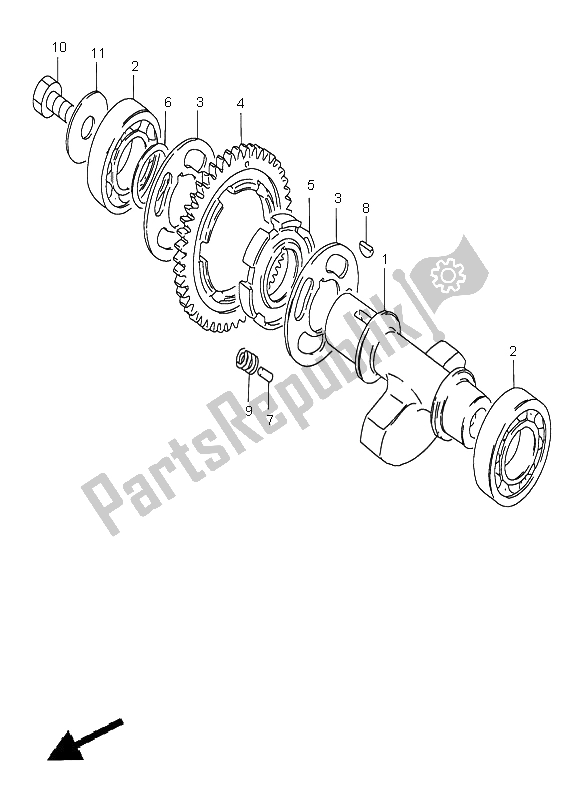 Todas las partes para Equilibrador De Manivela de Suzuki GN 250E 1996