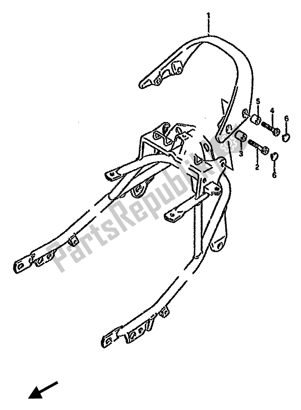 Todas las partes para Manija Del Pasajero de Suzuki GSX 750F 1989