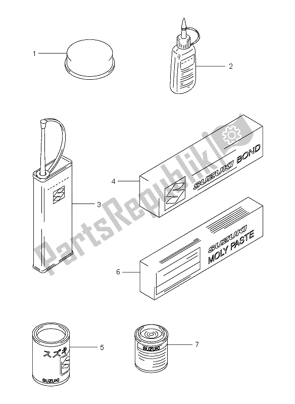 Todas as partes de Opcional do Suzuki TL 1000R 2002