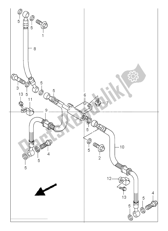 Todas las partes para Manguera De Freno Delantero de Suzuki GSF 1200 NS Bandit 2002