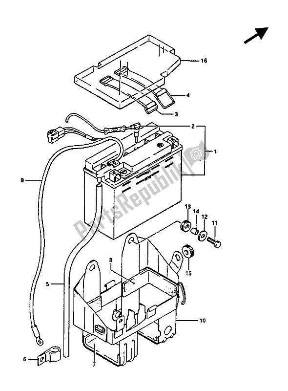 Wszystkie części do Bateria Suzuki GV 1400 GD 1988