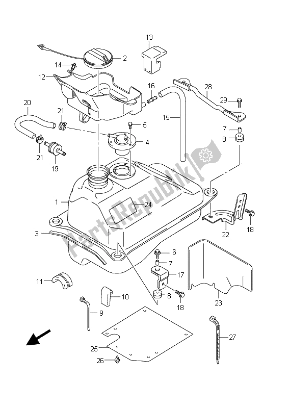 Todas las partes para Tanque De Combustible (an400a E19) de Suzuki Burgman AN 400 AZA 2011