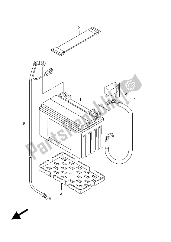 All parts for the Battery (gsx650f E21) of the Suzuki GSX 650 FA 2012