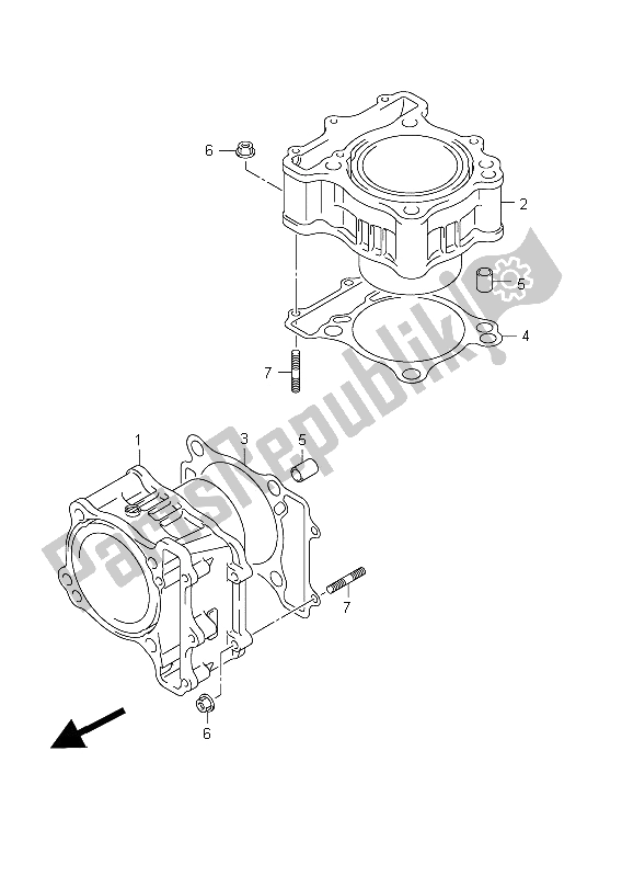 All parts for the Cylinder of the Suzuki SFV 650A Gladius 2011