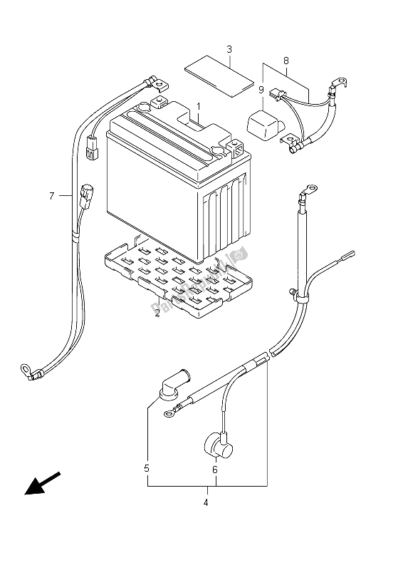 Tutte le parti per il Batteria (sfv650ua E21) del Suzuki SFV 650A Gladius 2012