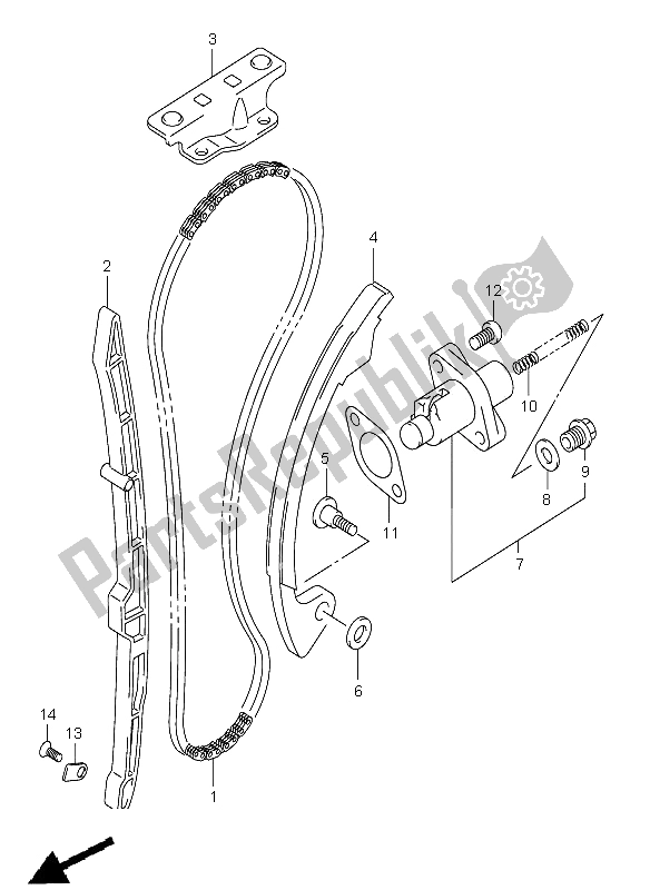 Todas las partes para Cadena De Levas de Suzuki DR Z 400S 2009