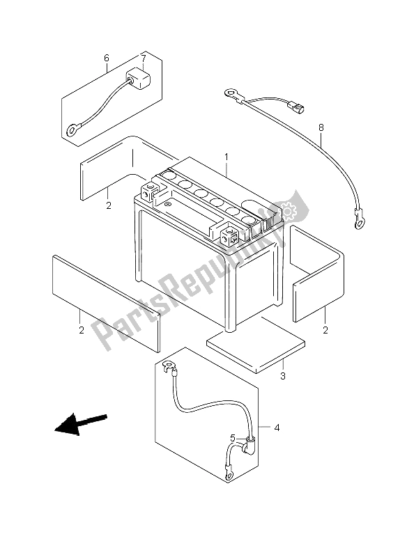 Tutte le parti per il Batteria del Suzuki C 800 VL 2009