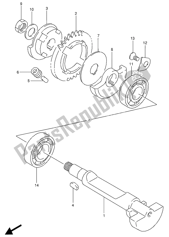 Todas las partes para Equilibrador De Manivela de Suzuki RG 125 FU Gamma 1992