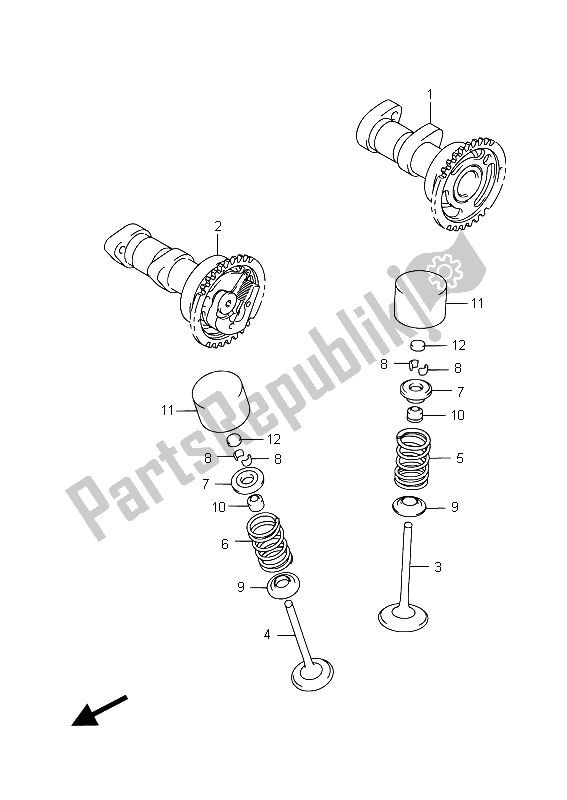 All parts for the Camshaft & Valve of the Suzuki RM Z 450 2015