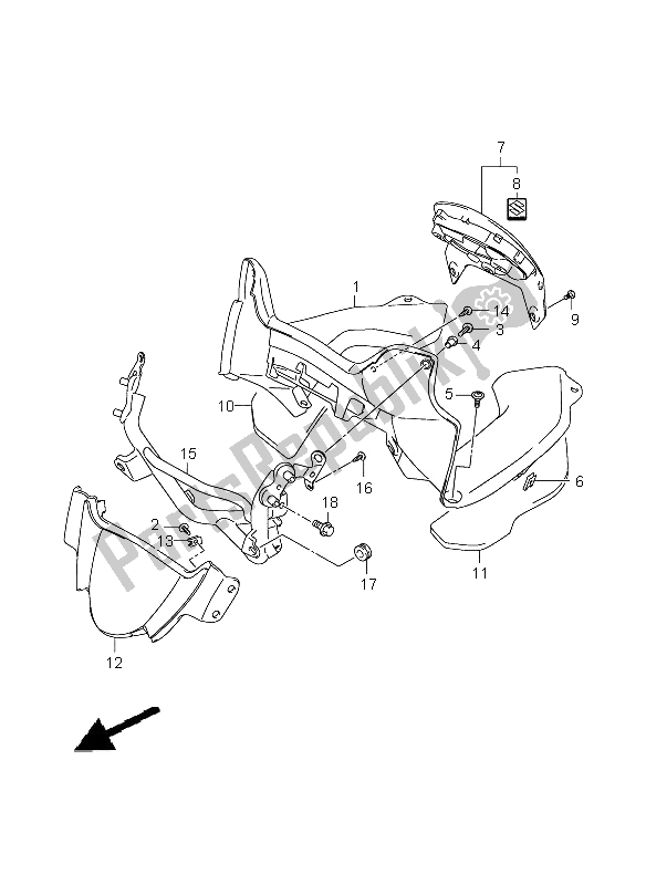 Tutte le parti per il Pannello Del Misuratore del Suzuki GSX 650F 2008