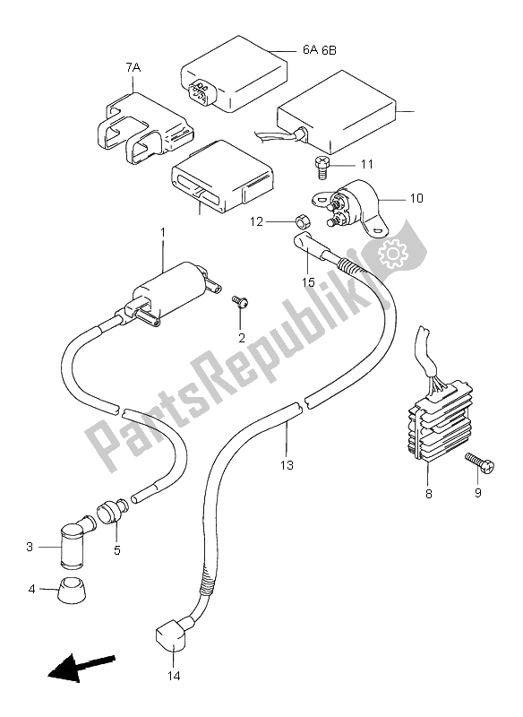 All parts for the Electrical of the Suzuki DR 125 SE 2000