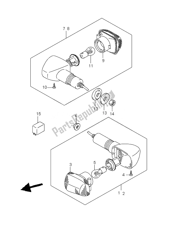 Todas las partes para Lámpara De Señal De Giro (e24) de Suzuki GSX 1400Z 2007