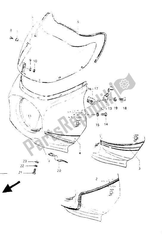 Toutes les pièces pour le Capotage (gsx400s) du Suzuki GSX 400 ES 1985