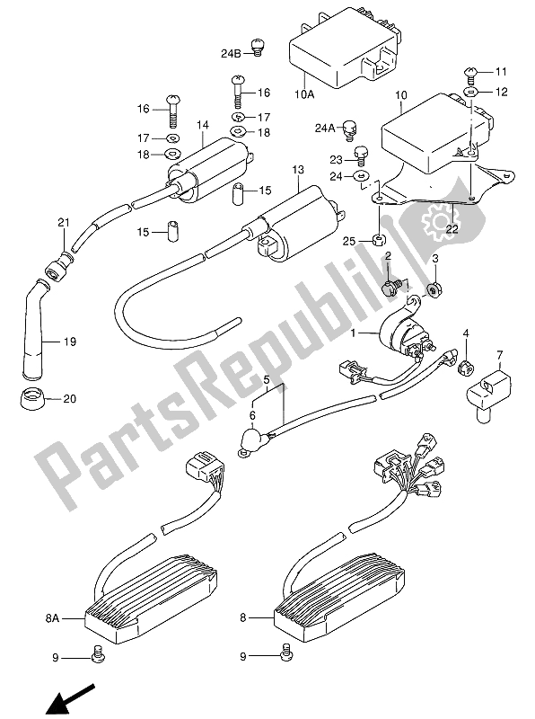 Toutes les pièces pour le électrique du Suzuki VS 800 GL Intruder 1994