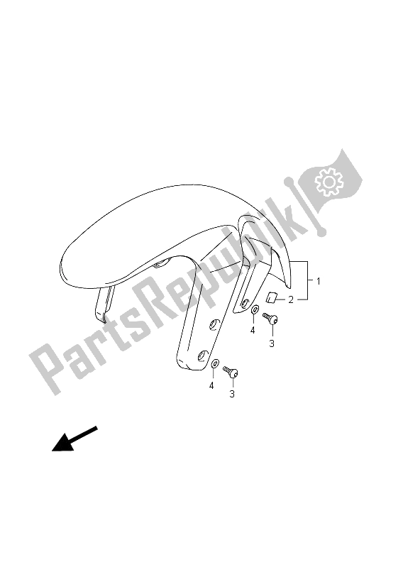 Todas las partes para Guardabarros Delantero de Suzuki VZ 800 Intruder 2011