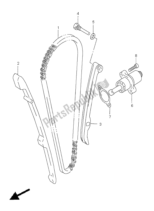 Tutte le parti per il Catena A Camme del Suzuki XF 650 Freewind 1998