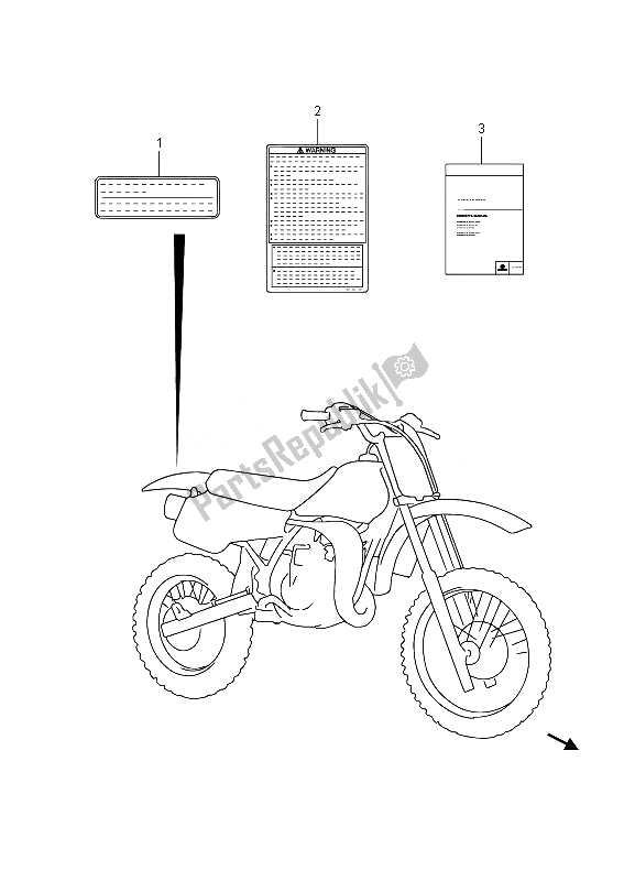 All parts for the Label (sw) of the Suzuki RM 85 SW LW 2014