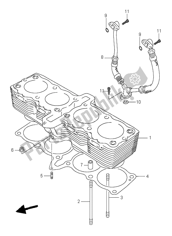 Todas las partes para Cilindro de Suzuki GSX 750F 1995