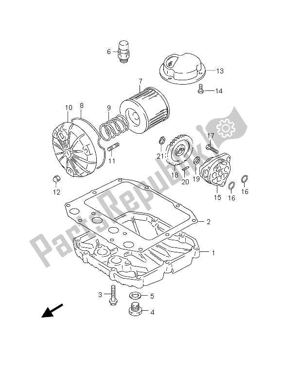 Toutes les pièces pour le Filtre à Huile Et Pompe à Huile du Suzuki GS 500 2003