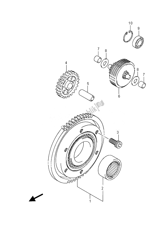 Toutes les pièces pour le Embrayage De Démarrage du Suzuki LT A 750 XZ Kingquad AXI 4X4 2014