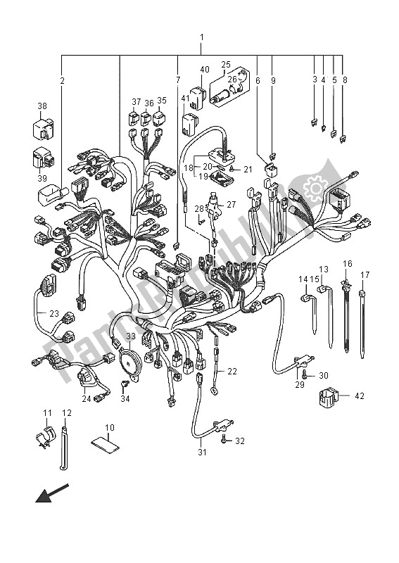 All parts for the Wiring Harness (an650) of the Suzuki AN 650Z Burgman Executive 2016