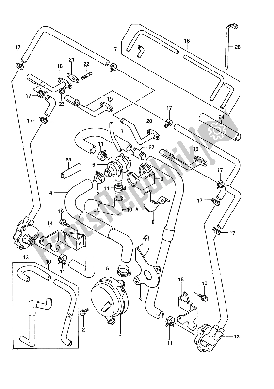 All parts for the Second Air (e18-e39) of the Suzuki GSX R 750W 1993