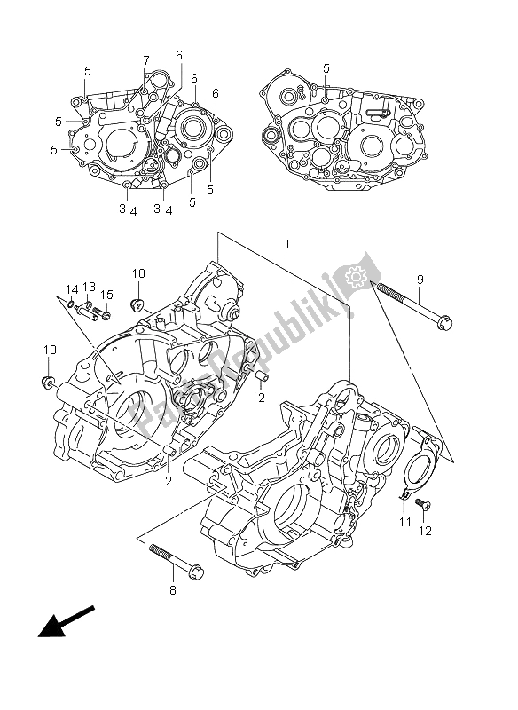 Tutte le parti per il Carter del Suzuki LT R 450Z Quadracer 2009