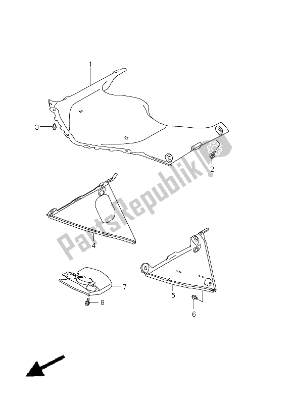 Tutte le parti per il Copertura Interna del Suzuki GSX R 600 2011