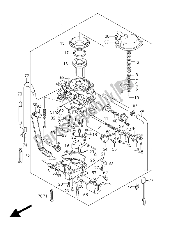 Toutes les pièces pour le Carburateur du Suzuki DR Z 400 SM 2009