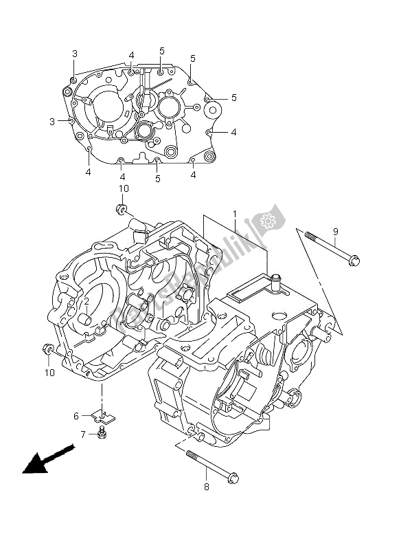 Tutte le parti per il Carter del Suzuki DR Z 125 SW LW 2010