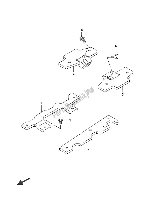 All parts for the Footboard Bracket of the Suzuki AN 650Z Burgman Executive 2016