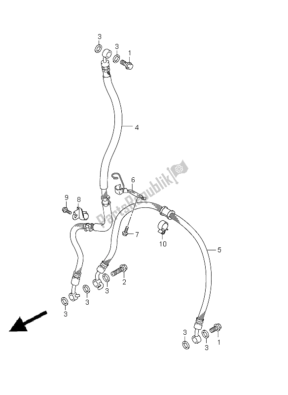 Todas las partes para Manguera Del Freno Delantero (gsf1250 E24) de Suzuki GSF 1250A Bandit 2011