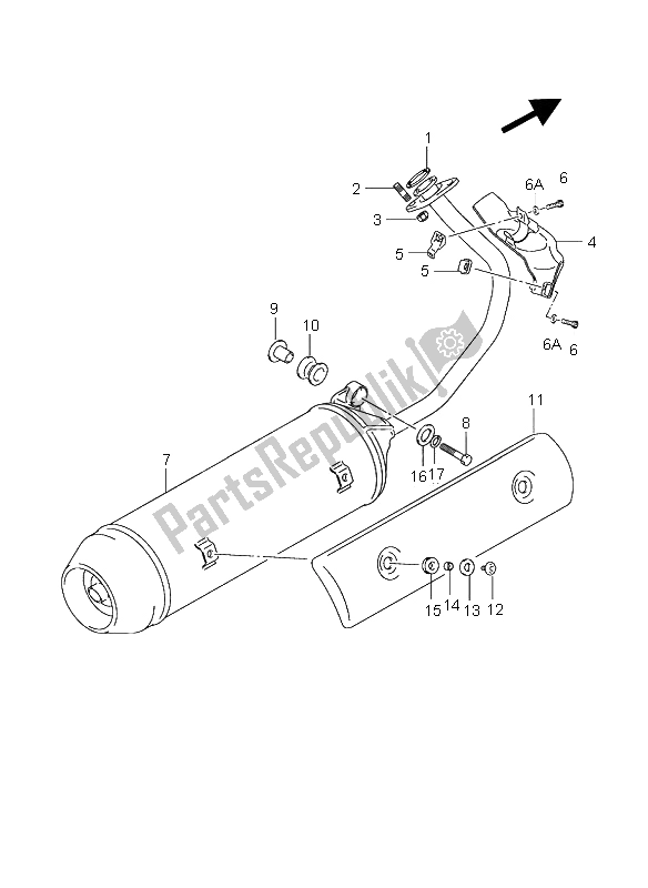 Tutte le parti per il Silenziatore del Suzuki UH 125 Burgman 2006