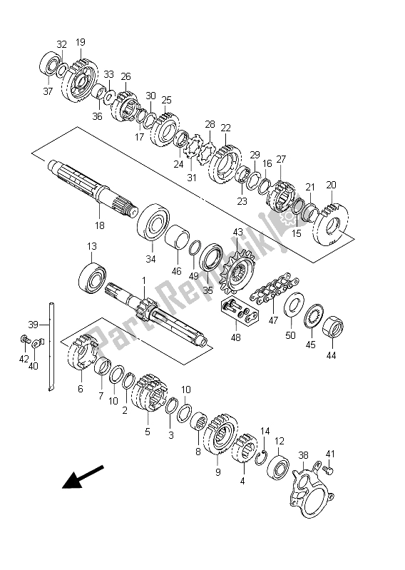 All parts for the Transmission of the Suzuki SFV 650A Gladius 2011