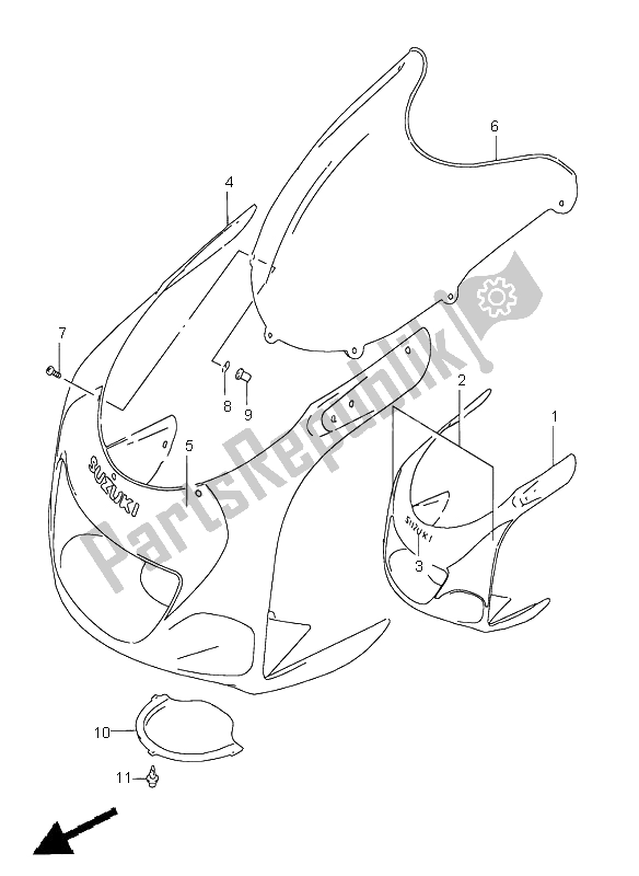 Toutes les pièces pour le Corps De Capotage du Suzuki GSX R 600 1998